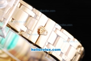 Rolex Day-Date Oyster Perpetual Automatic Full Gold with Diamond Bezel and White Dial