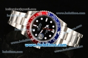 Rolex GMT-Master II Rolex 3186 Automatic Movement Steel Case with White Markers and Ceramic Bezel