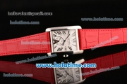 Cartier Tank MC Miyota 8245 Automatic Steel Case with White Dial and Black Roman Numeral Markers