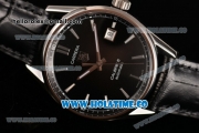 Tag Heuer Carrera Calibre 5 Automatic Swiss ETA 2824 Automatic Steel Case with Black Dial and Stick Markers