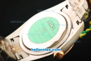 Rolex Datejust Automatic Movement ETA Coating Case with Rose Gold Bezel and Two Tone Strap-36mm