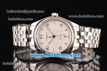 Patek Philippe Calatrava Swiss ETA 2892 Automatic Movement Full Steel with White Dial and Silver Markers