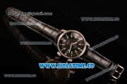 IWC Aquatimer Vintage 1967 Asia Automatic Steel Case with Black Dial Stick Markers and Black Leather Strap