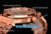 Audemars Piguet Royal Oak 41MM Miyota 9015 Automatic Full Rose Gold with White Dial and Stick Markers (BP)