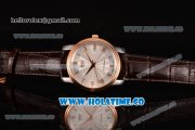 Mido Dorada Miyota Quartz Steel Case with Rose Gold Bezel and White Dial