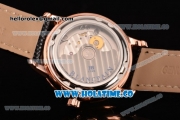 Blancpain Women Ladybird Ultraplate Miyota 9015 Automatic Rose Gold Case with Diamonds Bezel and Black Dial (G5)