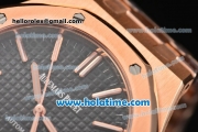 Audemars Piguet Royal Oak Swiss ETA 2824 Automatic Full Rose Gold with Sitck Markers and Black Dial - 1:1 Original