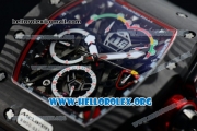 Richard Mille RM 50-03 Chrono Japanese Miyota 9015 Automatic Movement PVD Case with Skeleton Dial and Black Rubber Strap