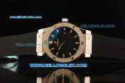 Hublot Classic Fusion Swiss ETA 2824 Automatic Movement Steel Case with Two-row Diamond Bezel and Black Rubber Strap