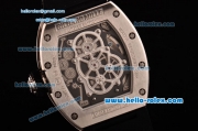 Richard Mille RM036 ST28-UP Automatic Steel Case with Black Rubber Strap Skeleton Dial and White Markers- 7750 Coating