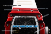 Richard Mille RM 35-01 RAFA Miyota 9015 Automatic PVD Case with Skeleton Dial and White Rubber Strap Dot Markers