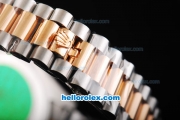 Rolex Datejust Automatic Two Tone with Black Dial and Rose Gold Bezel