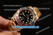 Rolex GMT-Master II Diamond Bezel With Original Functional Movement YG Case 116758SARU