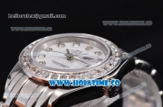 Rolex Datejust Pearlmaster Swiss ETA 2671 Automatic Full Steel with Diamond Bezel and White Dial