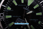 Omega Seamaster Chronometer Automatic with Black Dial,Green Marking and Black Bezel