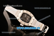 Richard Mille RM 055 Bubba Watson Tourbillon Manual Winding Steel Case with Skeleton Dial and Dot Markers - White Inner Bezel