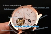 Jaeger-LECoultre Master RL10 Automatic Rose Gold Case with Brown Leather Strap and White Dial