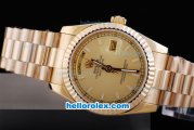 Rolex Day-Date Oyster Perpetual Automatic Full Gold with White Marking