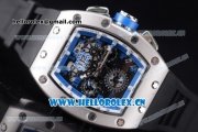 Richard Mille RM011-FM Asia ST25 Automatic Steel Case with Skeleton Dial Steel Bezel Arabic Numeral Markers and Black Rubber Strap