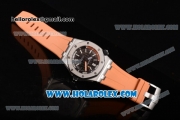 Audemars Piguet Royal Oak Offshore Diver Clone AP Calibre 3120 Automatic Steel Case with Black Dial Orange Rubber Strap and White Stick Markers (EF)