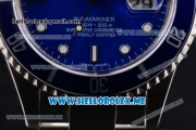 Rolex Submariner Clone Rolex 3135 Automatic Stainless Steel Case/Bracelet with Blue Dial and Dot Markers (BP)