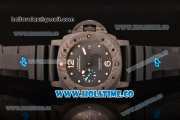 Panerai Luminor Submersible 1950 Carbotech Clone Panerai P.9000 Automatic Carbon Fiber Case with Black Dial and Yellow Markers - 1:1 Original (KW)