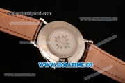 Patek Philippe Calatrava Miyota Quartz Steel Case with White Dial and Diamonds Markers