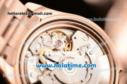 Rolex Daytona Chrono Swiss Valjoux 7750 Automatic Rose Gold Case with Stick Markers Black Dial and Black Ceramic Bezel