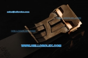 Hublot Classic Fusion Swiss ETA 2824 Automatic Movement Rose Gold Case with Diamond Bezel and Black Rubber Strap