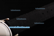 IWC Portuguese Chronograph Quartz Movement Steel Case with Black Dial and Black Leather Strap