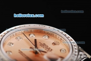 Rolex Datejust Automatic Movement Diamond Case with Diamond Bezel and Diamond Markers