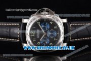 Panerai Luminor Chrono PAM 162 Copy Venus 75 Manual Winding Steel Case with Black Dial Stick Markers and Black Leather Strap Panerai Luminor Chrono PAM 162 Copy Venus 75 Manual Winding Steel Case with Black Dial Stick Markers and Black Leather Strap