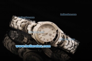 Tag Heuer Link 200 Meters Original Swiss Quartz Movement Full Steel White Dial and Diamond Markers-Lady Model