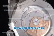 Audemars Piguet Royal Oak Clone AP Calibre 3120 Automatic Stainless Steel Case/Bracelet with Blue Dial Stick Markers and Diamonds Bezel - 1:1 (J12)