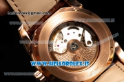 Parmigiani Chronometre Clone Original Movement Rose Gold Case With Calfskin Leather Sliver Dial