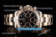 Rolex Daytona II Chrono Swiss Valjoux 7750 Automatic Full Steel with Black Dial and White Stick Markers (JF)