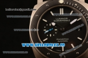 Panerai PAM1389 Luminor Submersible 1950 Amagnetic 3 Days Clone P.9010 Automatic Steel Case with Ceramic Bezel Black Dial and Black Rubber Strap - 1:1 Original (ZF)