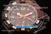 Richard Mille RM028 Swiss Valjoux 7750 Automatic PVD Case with Black Rubber Strap and Skeleton Dial