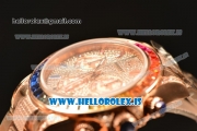 Rolex Daytona Rainbow EF Clone Rolex 4130 All Diamond Dial All Rose Gold 116595RBOW dpgcs(EF)