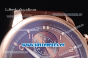 IWC Portugieser Yacht Club Asia ST25 Automatic Rose Gold Case with Brown Dial Brown Leather Strap and Arabic Numeral Markers
