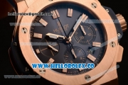 Hublot Big Bang Chrono Swiss Valjoux 7750 Automatic Rose Gold Case with Blue Dial and Blue Rubber Strap (YF)