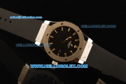 Hublot Classic Fusion Swiss ETA 2824 Automatic Movement Steel Case with Black Dial and Black Rubber Strap