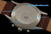 Patek Philippe Complicated Chronograph Swiss Quartz Movement Steel Case with Brown Dial and Brown Leather Strap