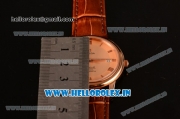 Omega De Ville Co-Axial Swiss ETA 2824 Automatic Rose Gold Case with Champagne Dial and Roman Numeral Markers