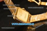 Cartier Santos De Cartier Yellow Gold Miyota 9015 Auto With Diamonds Bezel WJSA0010