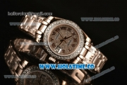 Rolex Datejust Pearlmaster 39MM Asia 2813 Automatic Rose Gold Case/Bracelet with Diamonds Dial and Roman Numeral Markers