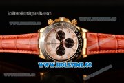 Rolex Daytona Chrono Swiss Valjoux 7750 Automatic Yellow Gold Case with Ceramic Bezel Stick Markers and White Dial (BP)