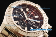 Breitling Super Avenger Chronograph Swiss Valjoux 7750 Automatic Movement Full Steel with Black Dial-1:1 Original