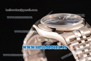 Rolex Datejust Clone Rolex 3135 Automatic Steel Case with Stick Markers Blue Dial and Steel Bracelet