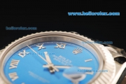 Rolex Datejust II Swiss ETA 2836 Automatic Movement Full Steel with Blue Dial and Roman Numerals